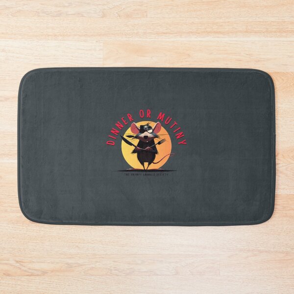 Item preview, Dinner or Mutiny – Grumpy Pirate Rat Illustration designed and sold by grumpyanimals.