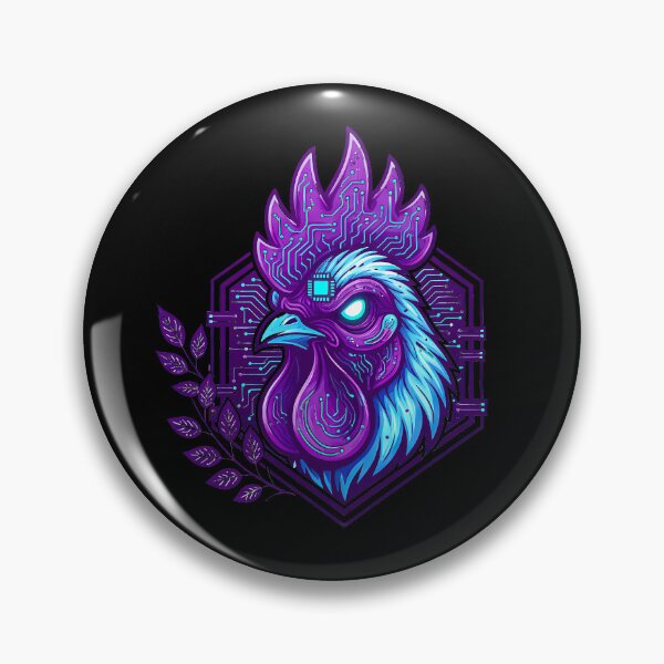 Item preview, Cyber Rooster Tech Art - Futuristic Neon Circuit Cockerel Illustration designed and sold by AbulailArt.