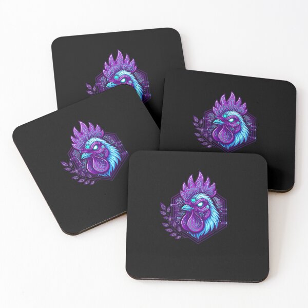 Item preview, Cyber Rooster Tech Art - Futuristic Neon Circuit Cockerel Illustration designed and sold by AbulailArt.