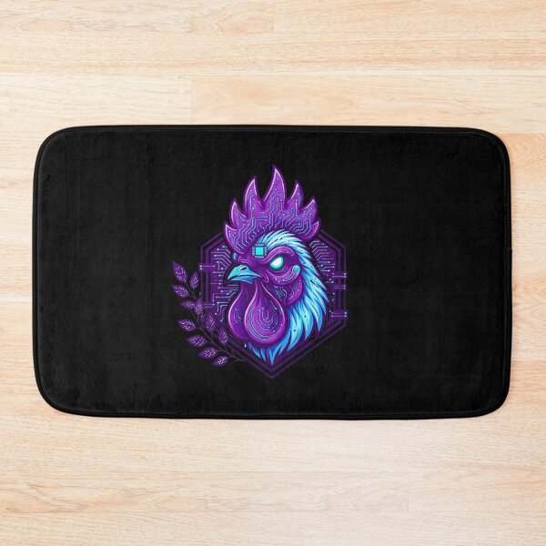 Item preview, Cyber Rooster Tech Art - Futuristic Neon Circuit Cockerel Illustration designed and sold by AbulailArt.