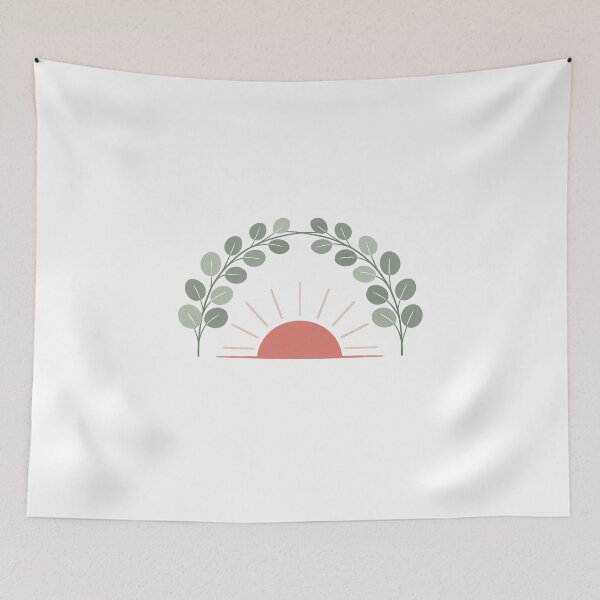 Item preview, Boho Sunrise Eucalyptus Branch — Pastel Nature Botanical Art designed and sold by Art-Selling.