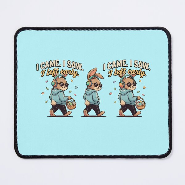 Item preview, I Came I Saw I Left Early Funny Introvert Easter Bunny Design designed and sold by Quiet Mode Studio.