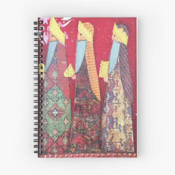 Item preview, Three Wise Men; collage with antique kelim prints; The Magi; Three Kings designed and sold by CindyGrosch.