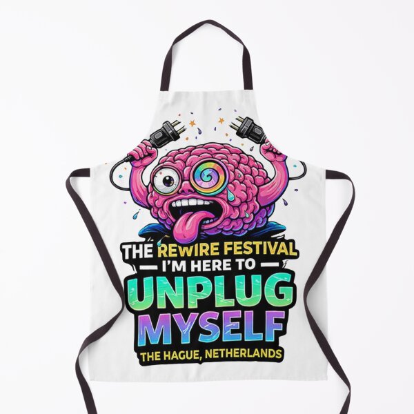 Item preview, Funny Brain Unplug Design – Rewire Festival The Hague Netherlands – Psychedelic Mental Health Humor T-Shirt & Sticker designed and sold by Sushikidsntod.