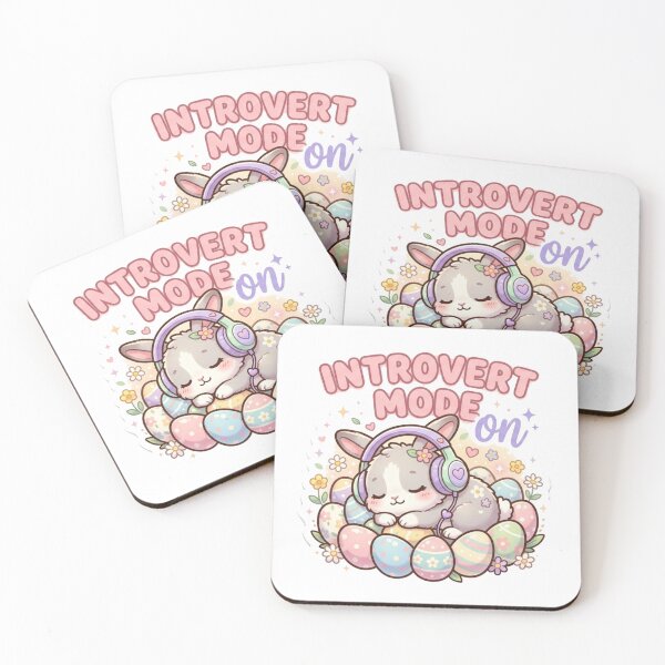 Item preview, Introvert Mode ON Cute Sleeping Easter Bunny Cozy Spring Design designed and sold by Quiet Mode Studio.