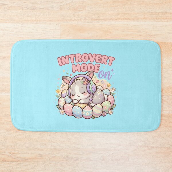 Item preview, Introvert Mode ON Cute Sleeping Easter Bunny Cozy Spring Design designed and sold by Quiet Mode Studio.