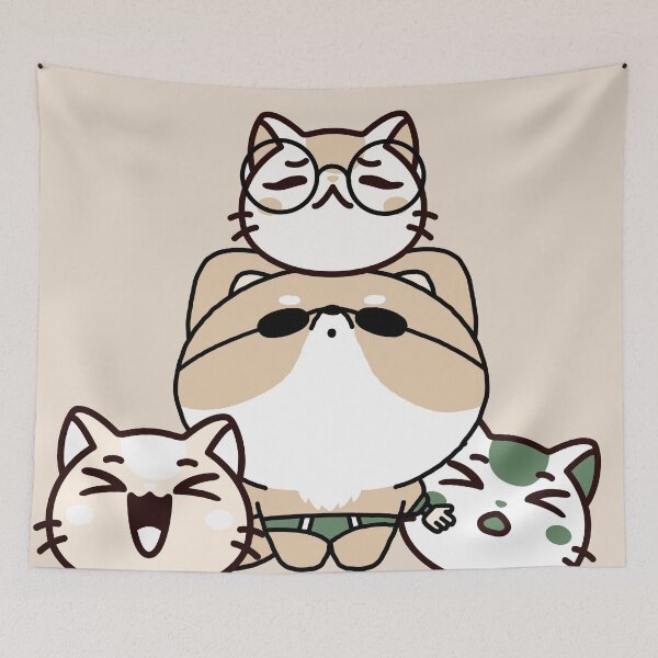 Item preview, Shiba Inu Dog with Front Leg Prosthetic and Cat Friends designed and sold by Kanniax.