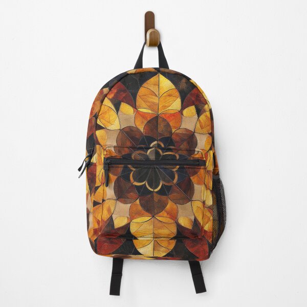 Item preview, Amber Ochre Stained Glass Inspired Mosaic Mandala Pattern designed and sold by GrinGalore.