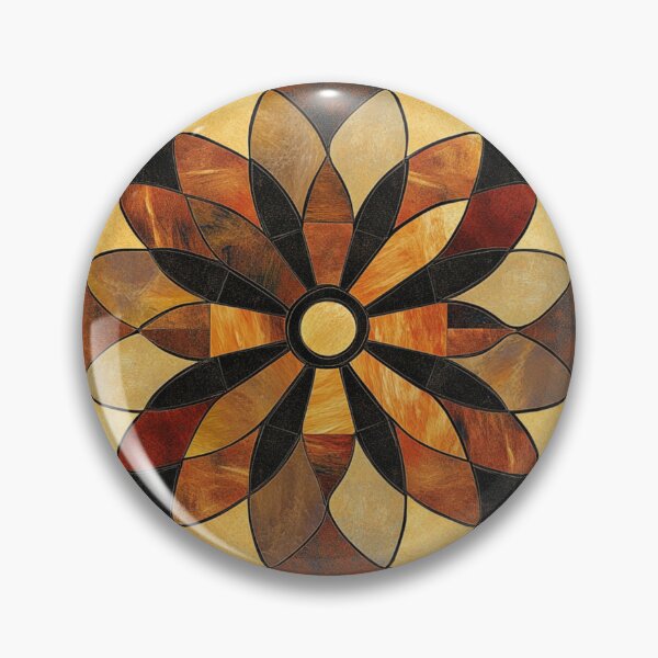 Item preview, Terracote Ochre Stained Glass Inspired Mosaic Mandala Pattern designed and sold by GrinGalore.