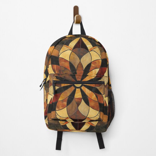 Item preview, Terracote Ochre Stained Glass Inspired Mosaic Mandala Pattern designed and sold by GrinGalore.
