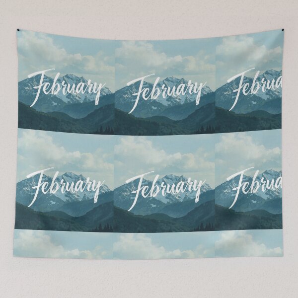 Item preview, February Mountain Landscape designed and sold by TinyWarmThing.