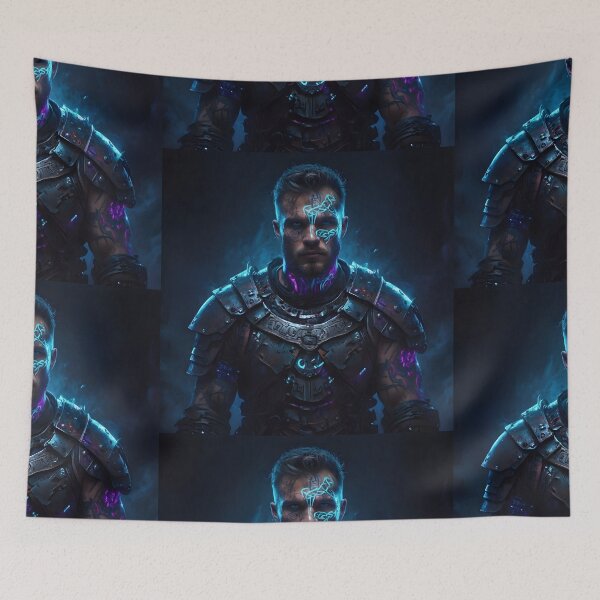 Item preview, Neon Rune Viking: Futuristic Norse Warrior designed and sold by MouradStudio.