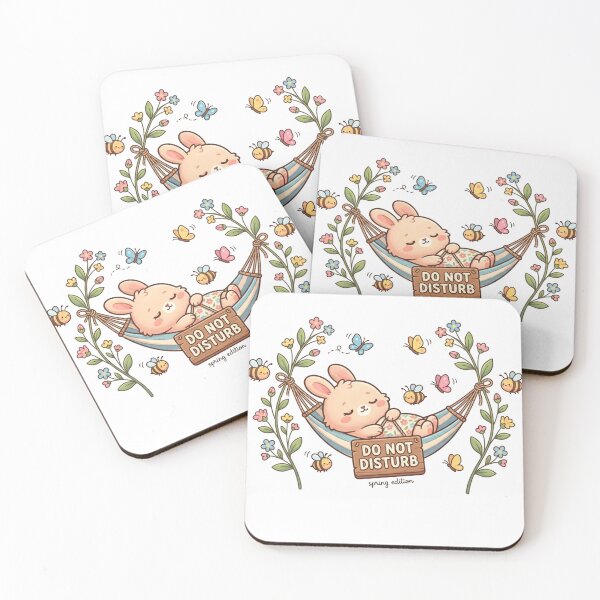 Item preview, Do Not Disturb Cute Bunny Spring Edition Introvert Aesthetic Design designed and sold by Quiet Mode Studio.