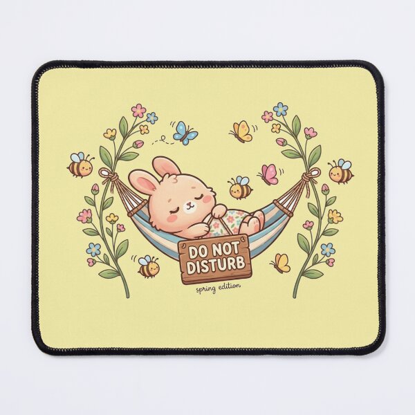 Item preview, Do Not Disturb Cute Bunny Spring Edition Introvert Aesthetic Design designed and sold by Quiet Mode Studio.