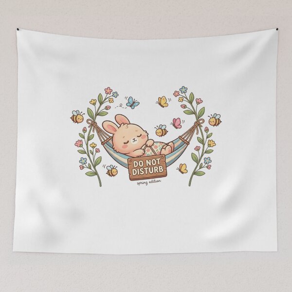 Item preview, Do Not Disturb Cute Bunny Spring Edition Introvert Aesthetic Design designed and sold by Quiet Mode Studio.