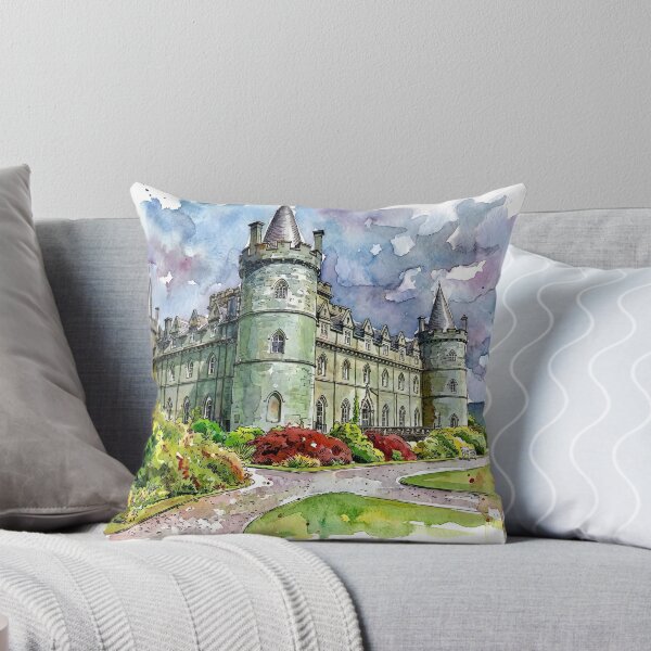Item preview, Watercolour illustration of Inveraray Castle, Argyle, Scotland designed and sold by davidelder.