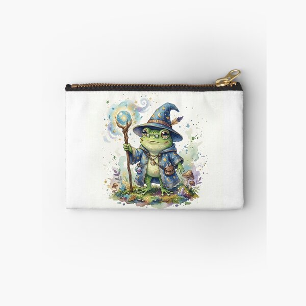 Item preview, Frog Wizard - Cute Watercolor Magic Spell Illustration designed and sold by WowDezign.