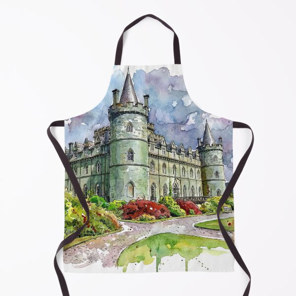 Item preview, Watercolour illustration of Inveraray Castle, Argyle, Scotland designed and sold by davidelder.