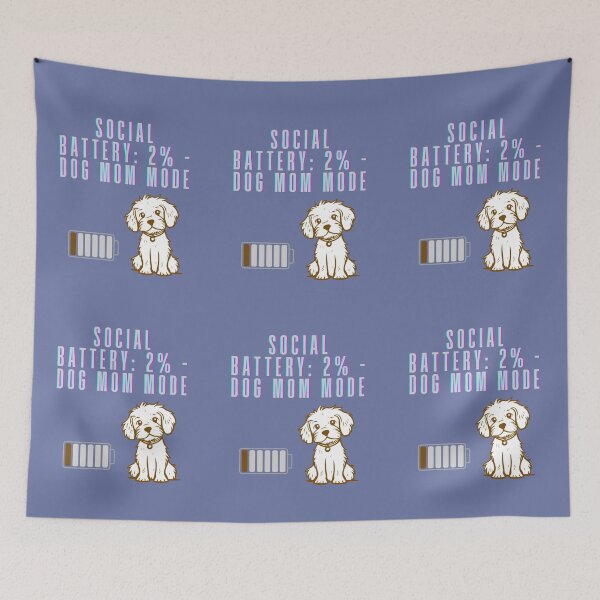 Item preview, Social Battery 2% Dog Mode Funny Introvert Puppy Design Cute Low Energy Humor. designed and sold by LunaPrintCo.