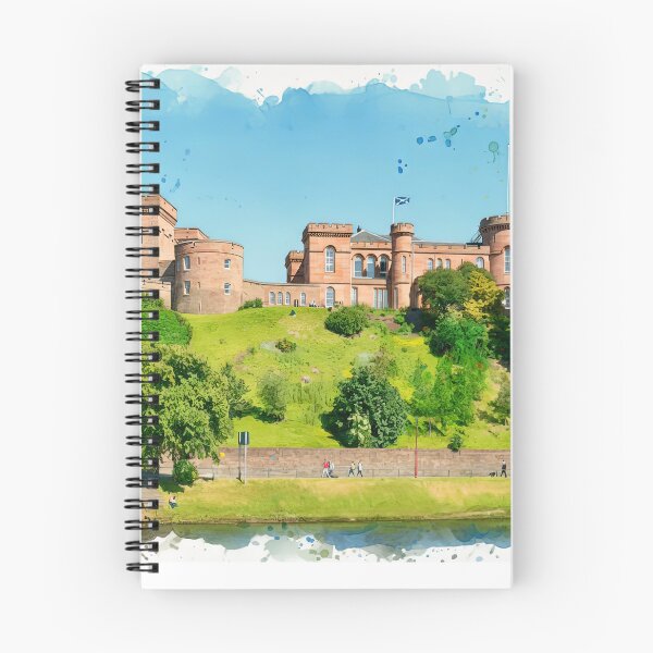 Item preview, Watercolour illustration of Inverness Castle, Scotland designed and sold by davidelder.