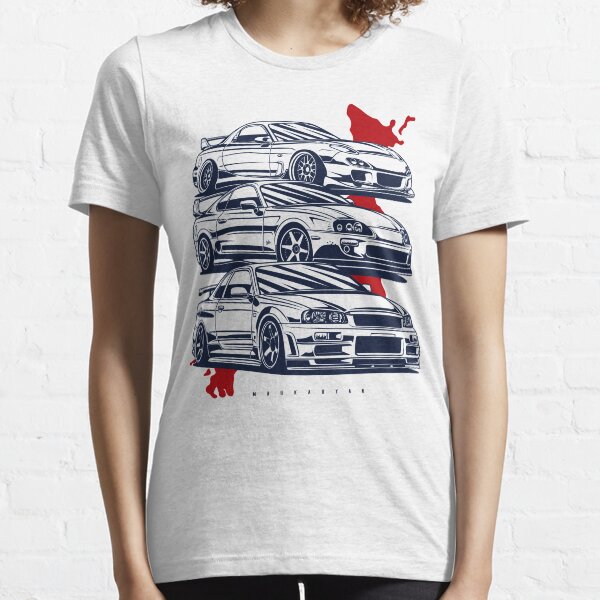 JDM crew. RX7, Skyline GTR, Supra Essential T-Shirt