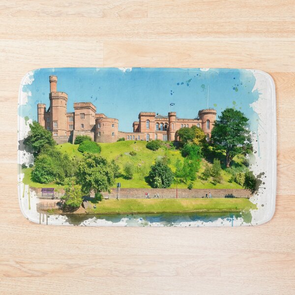 Item preview, Watercolour illustration of Inverness Castle, Scotland designed and sold by davidelder.