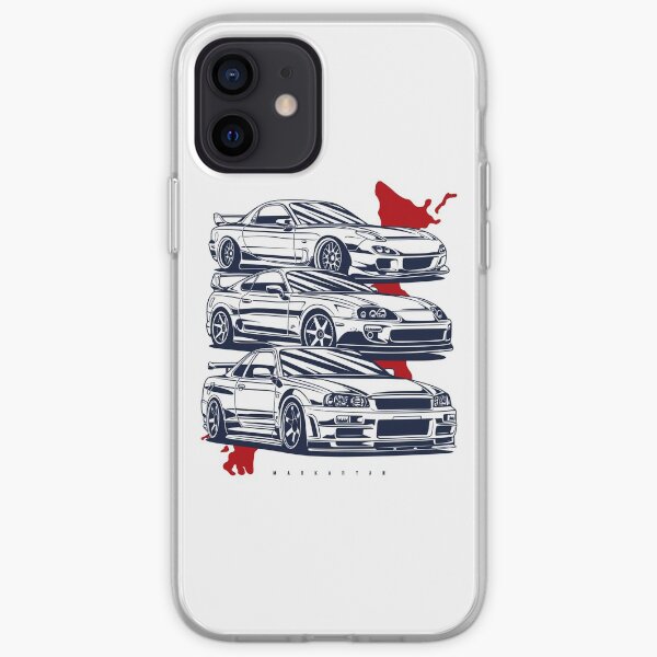 JDM crew. RX7, Skyline GTR, Supra iPhone Soft Case