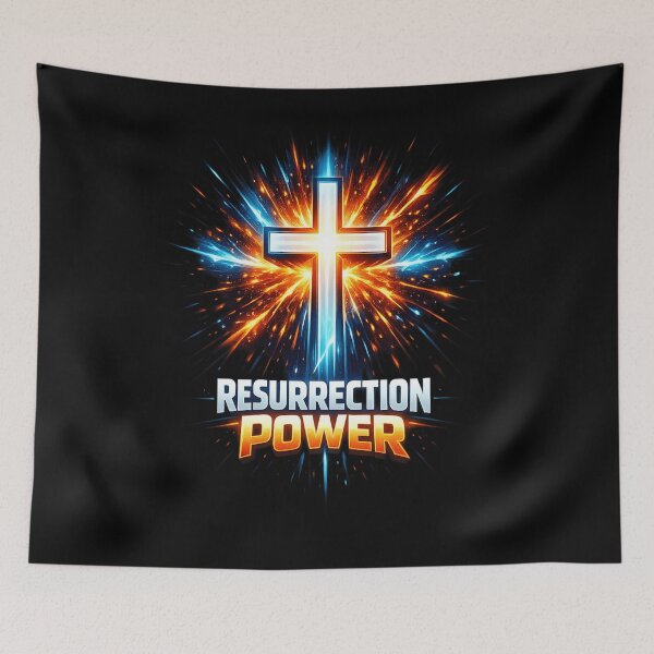 Item preview, Resurrection Power Christian Cross-Glowing Cross Faith Design, Jesus Easter Graphic, Bold Gospel Streetwear, Spiritual Victory Apparel designed and sold by Kingdom Warrior Tribe .