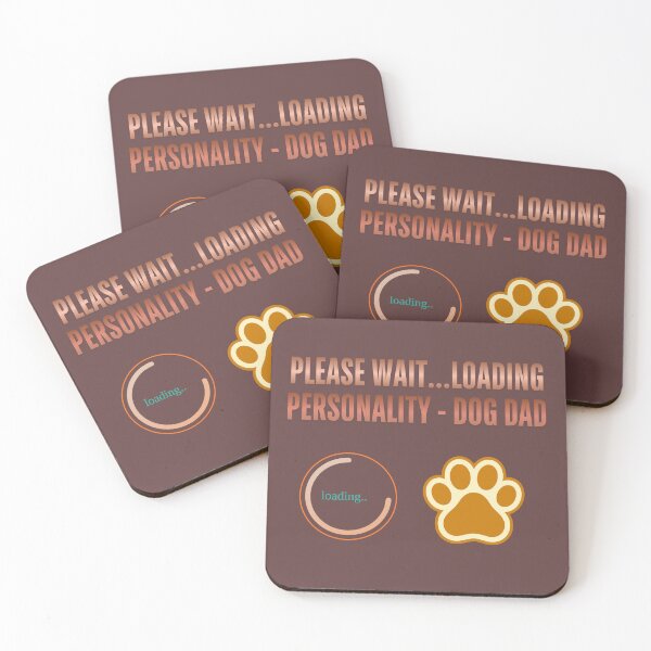 Artikelvorschau, Dog Dad Loading Personality Funny Dog Lover Paw Design. entworfen und verkauft von LunaPrintCo.