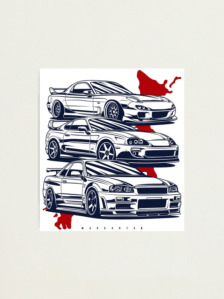 Jdm Crew Rx7 Skyline Gtr Supra Photographic Print By Olegmarkaryan Redbubble