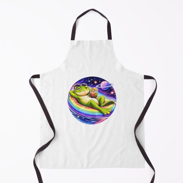Item preview, Chill Frog on Rainbow Float in Cosmic Space designed and sold by ImaginingNebulae.