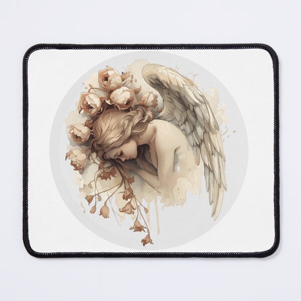Item preview, Fallen angel and peonies watercolors designed and sold by uunaa.