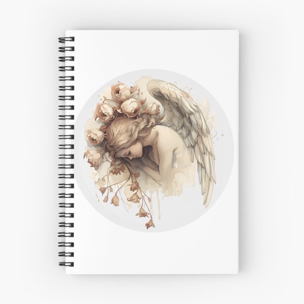 Item preview, Fallen angel and peonies watercolors designed and sold by uunaa.