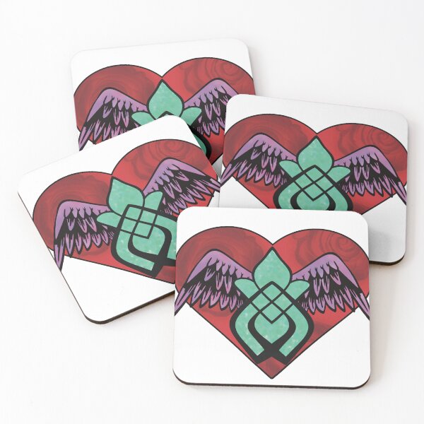 Item preview, Winged Heart Symbol Spiritual Gothic Fantasy designed and sold by Auntie M.