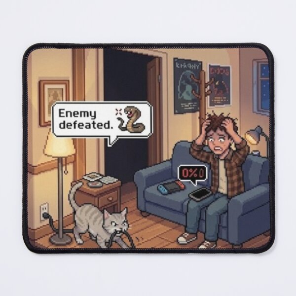 Item preview, Cable Monster Cat – Funny Pixel RPG Battle Chaos designed and sold by PawMic.