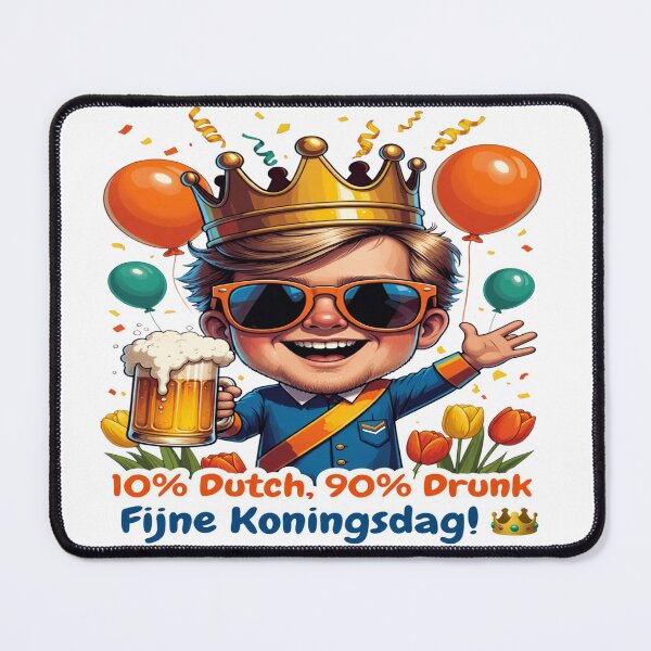 Item preview, 10% Dutch 90% Drunk Funny Koningsdag Shirt – King’s Day Beer Party Design – Holland Orange Festival T-Shirt & Sticker designed and sold by Sushikidsntod.