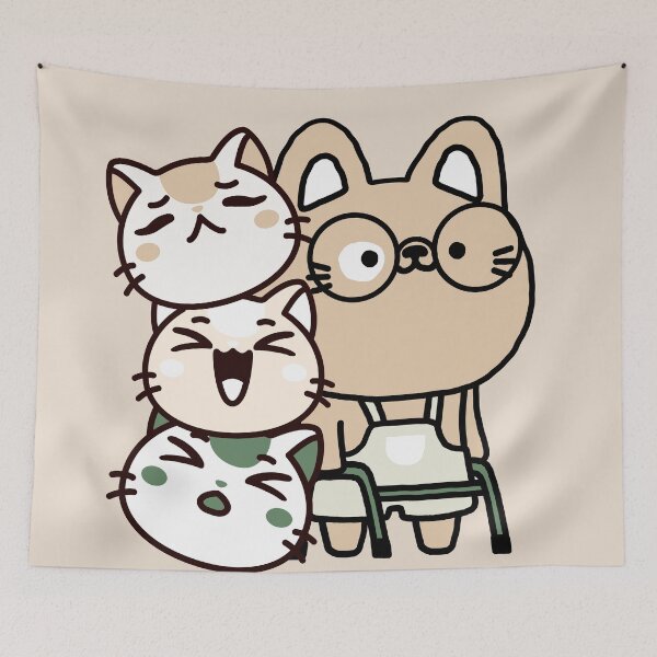Item preview, Cat with Walker and Joyful Cat Squad designed and sold by Kanniax.