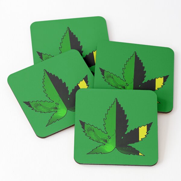 Item preview, Cannabis leaf Jamaica colors green black yellow with eagle designed and sold by Kimenta Fashion.