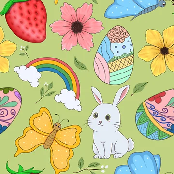 Artwork thumbnail, Spring Things Repeatable Pattern by Aquarthyst