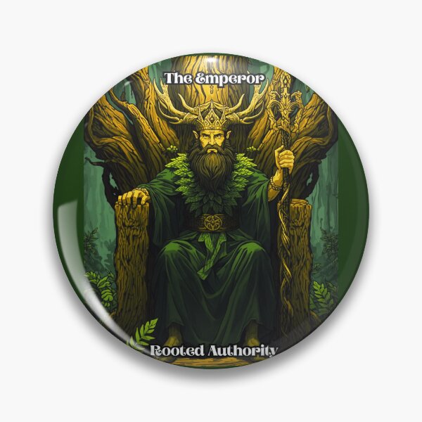 Item preview, The Emperor - Tarot Card from Wildwood Green Witch Tarot Deck  designed and sold by Earth Nature Creations.