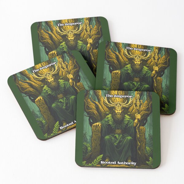 Artikelvorschau, Der Kaiser – Tarotkarte aus dem Wildwood Green Witch Tarot-Deck entworfen und verkauft von Earth Nature Creations.
