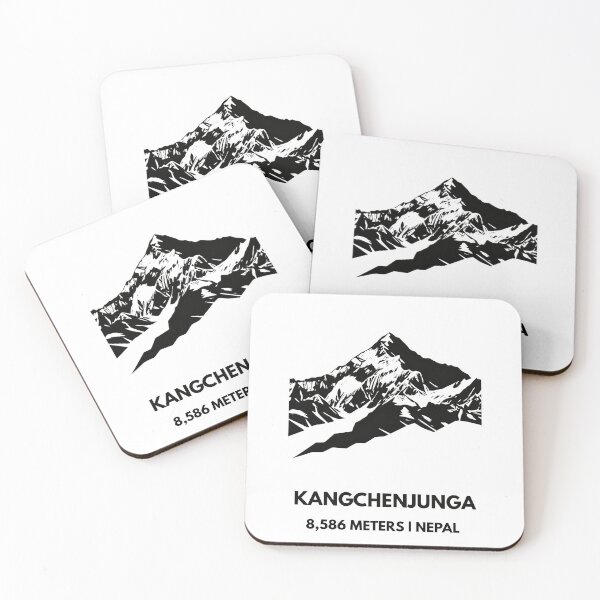 Item preview, Kangchenjunga Summit - Five Treasures of Snow Minimalist Silhouette designed and sold by Path&Peak.