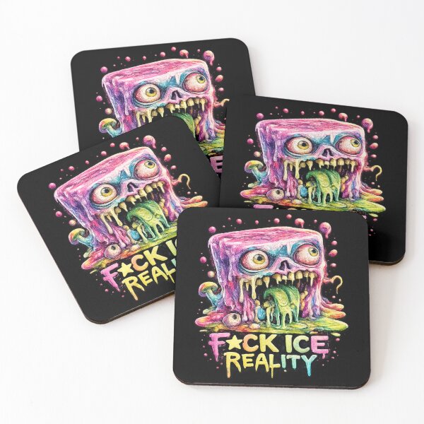 Item preview, F*ck Ice Reality Melting Skull – Trippy Horror Ice Cube Design designed and sold by MariDonna.