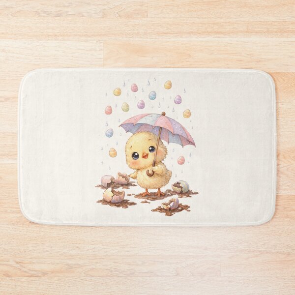 Item preview, Rainy Day Easter Chick – Cute Umbrella Chick Watercolour designed and sold by inspired-works.