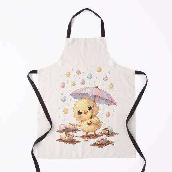 Item preview, Rainy Day Easter Chick – Cute Umbrella Chick Watercolour designed and sold by inspired-works.