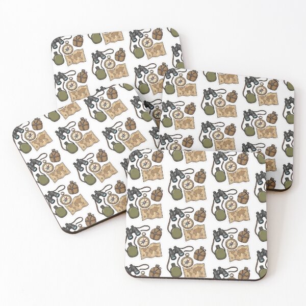 Item preview, ​Vintage Explorer Sticker Pack - Compass, Map, and Binoculars designed and sold by picpic2026.
