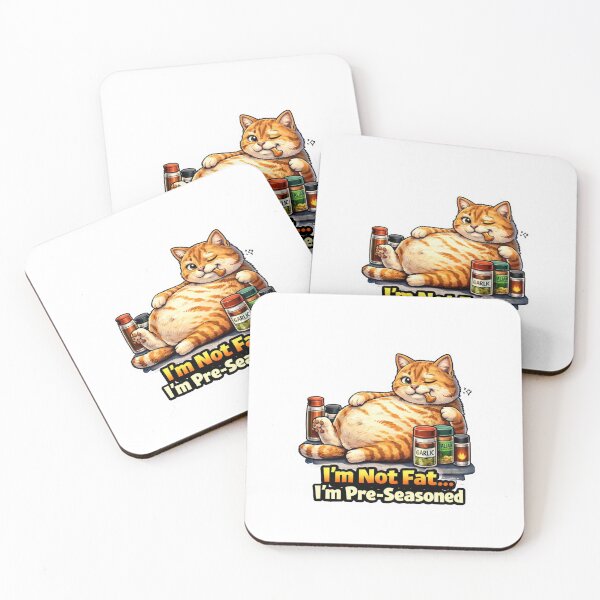 Item preview, Funny Fat Cat Pre-Seasoned Chubby Cat Lover Gift designed and sold by Gentlestate.