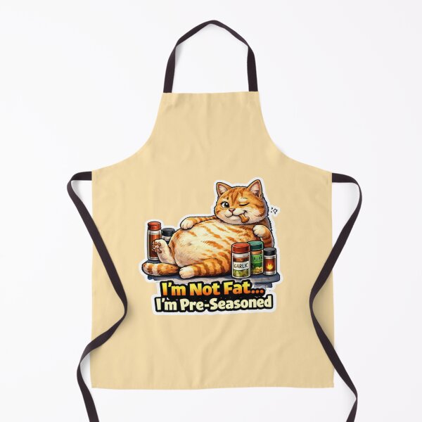 Item preview, Funny Fat Cat Pre-Seasoned Chubby Cat Lover Gift designed and sold by Gentlestate.