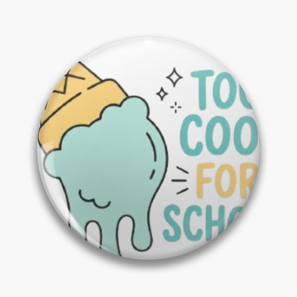 Aperçu de l'œuvre Too Cool for School Glace Fondante Humour Été Enfant créée et vendue par Fertous.