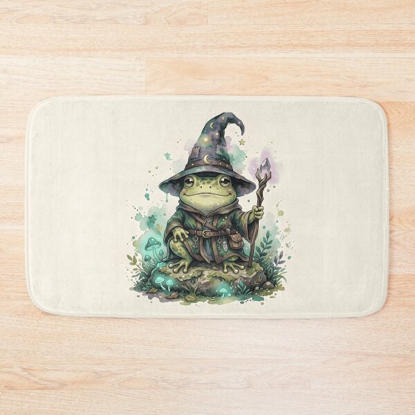 Item preview, Frog Wizard - Cute Watercolor Magic Spell Illustration designed and sold by WowDezign.
